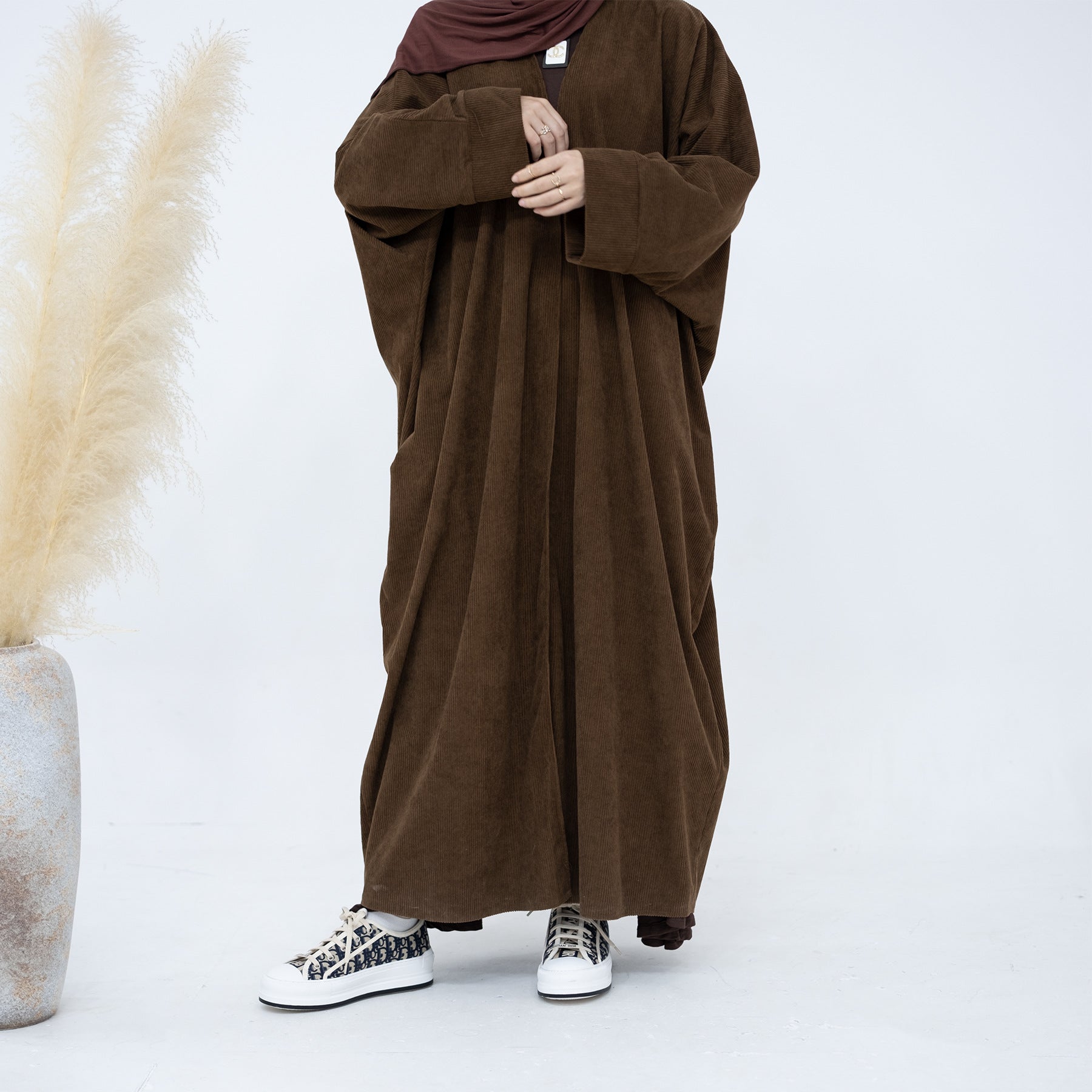 Womens Corduroy Cardigan Dress