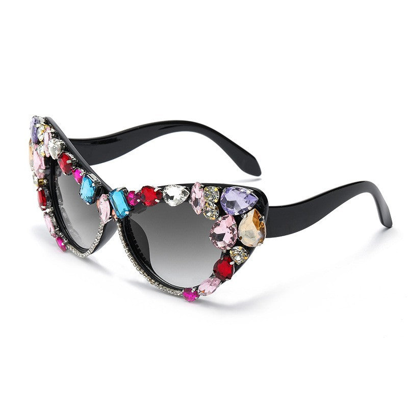 Fashion Cat Eye Rhinestone Sunglasses