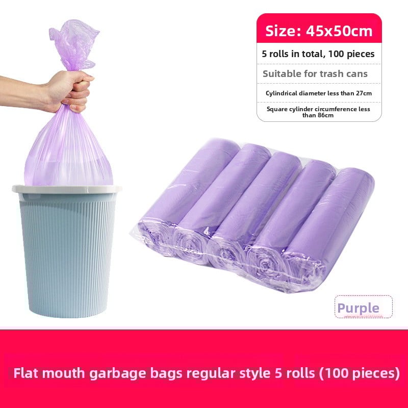 Disposable black plastic bags for household kitchens