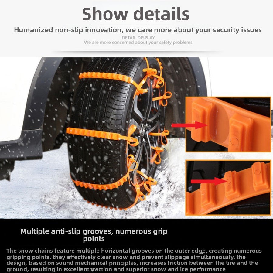 Car tire anti-slip chain