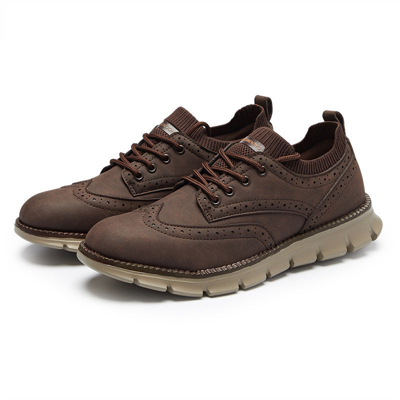 Casual Leather Brogue Mens Shoes