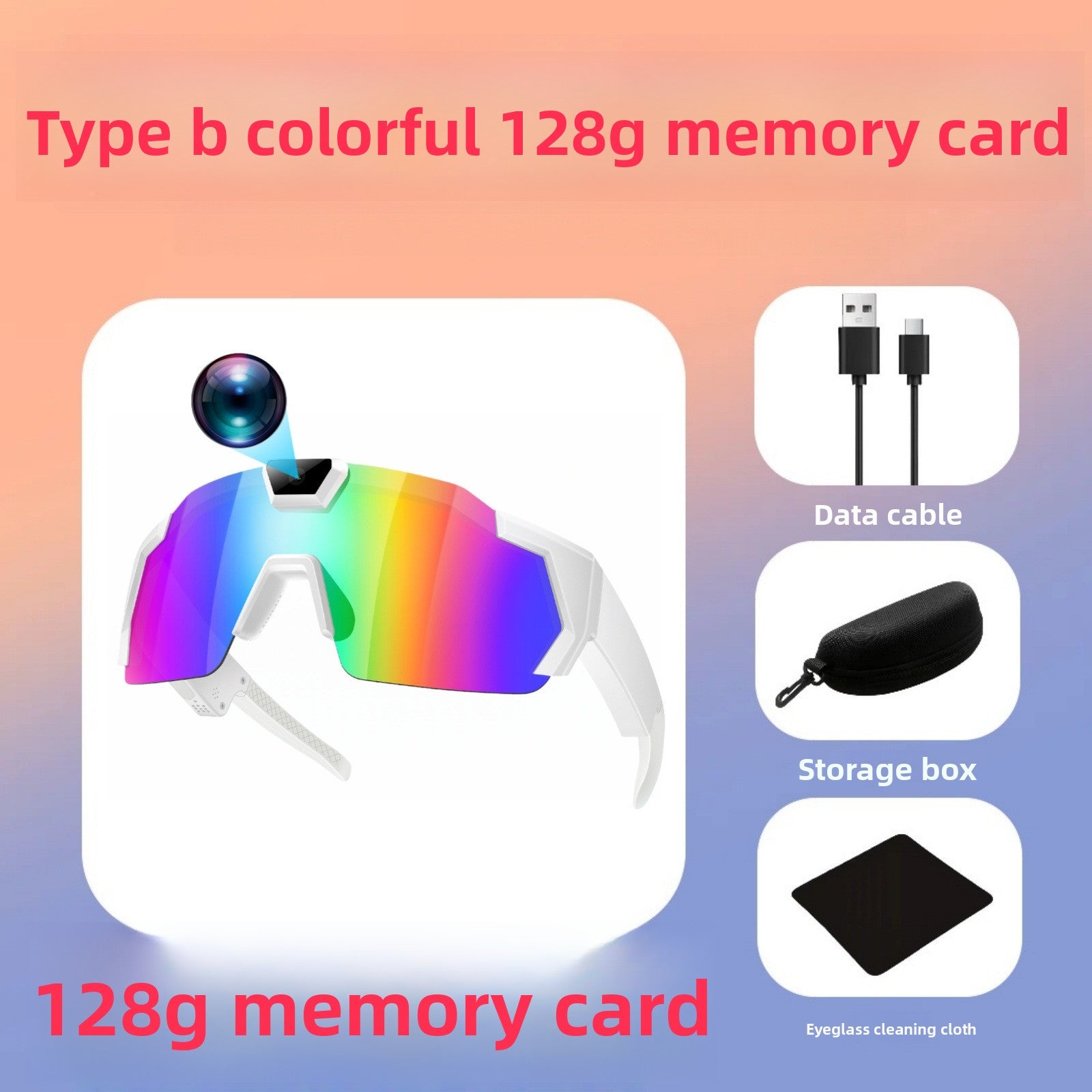 Sunglasses with camera for cycling