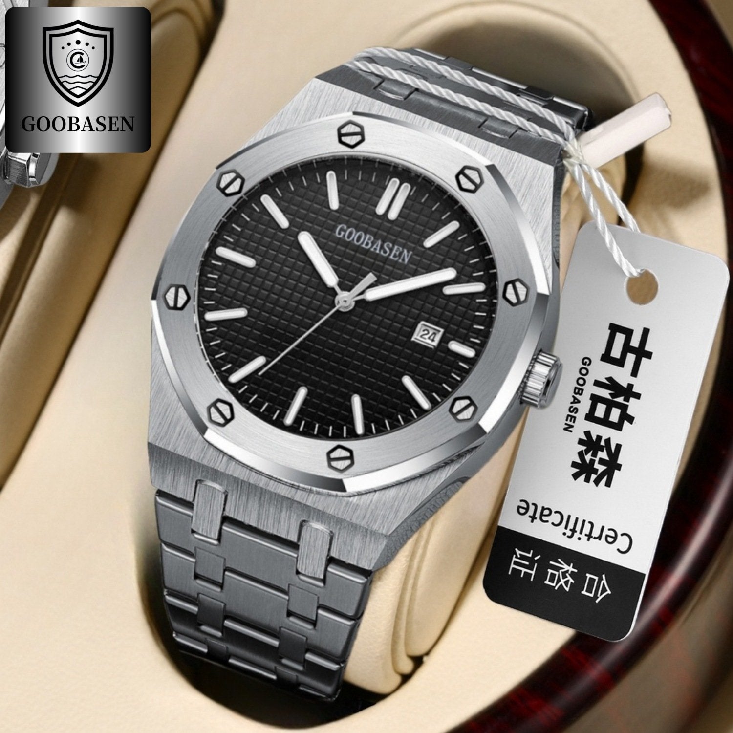 Men's see-through bottom imitation mechanical watches