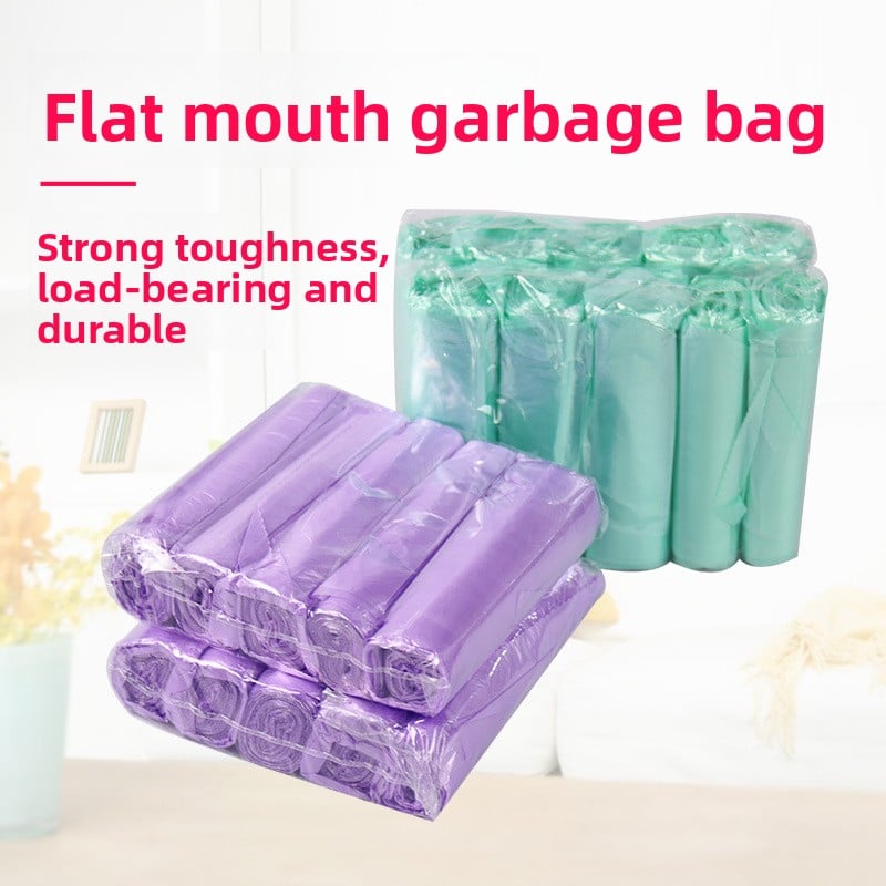 Disposable black plastic bags for household kitchens