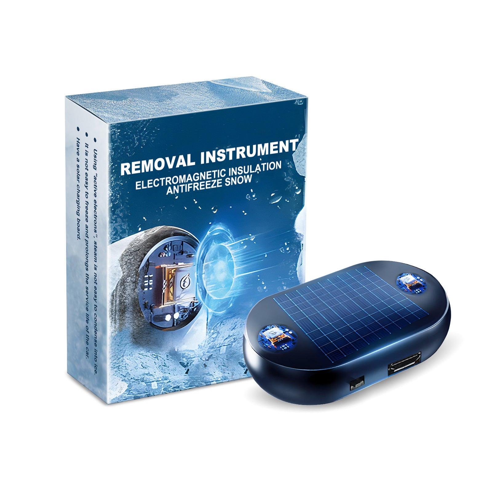 Vehicle window glass winter anti-icing and snow covering interference device