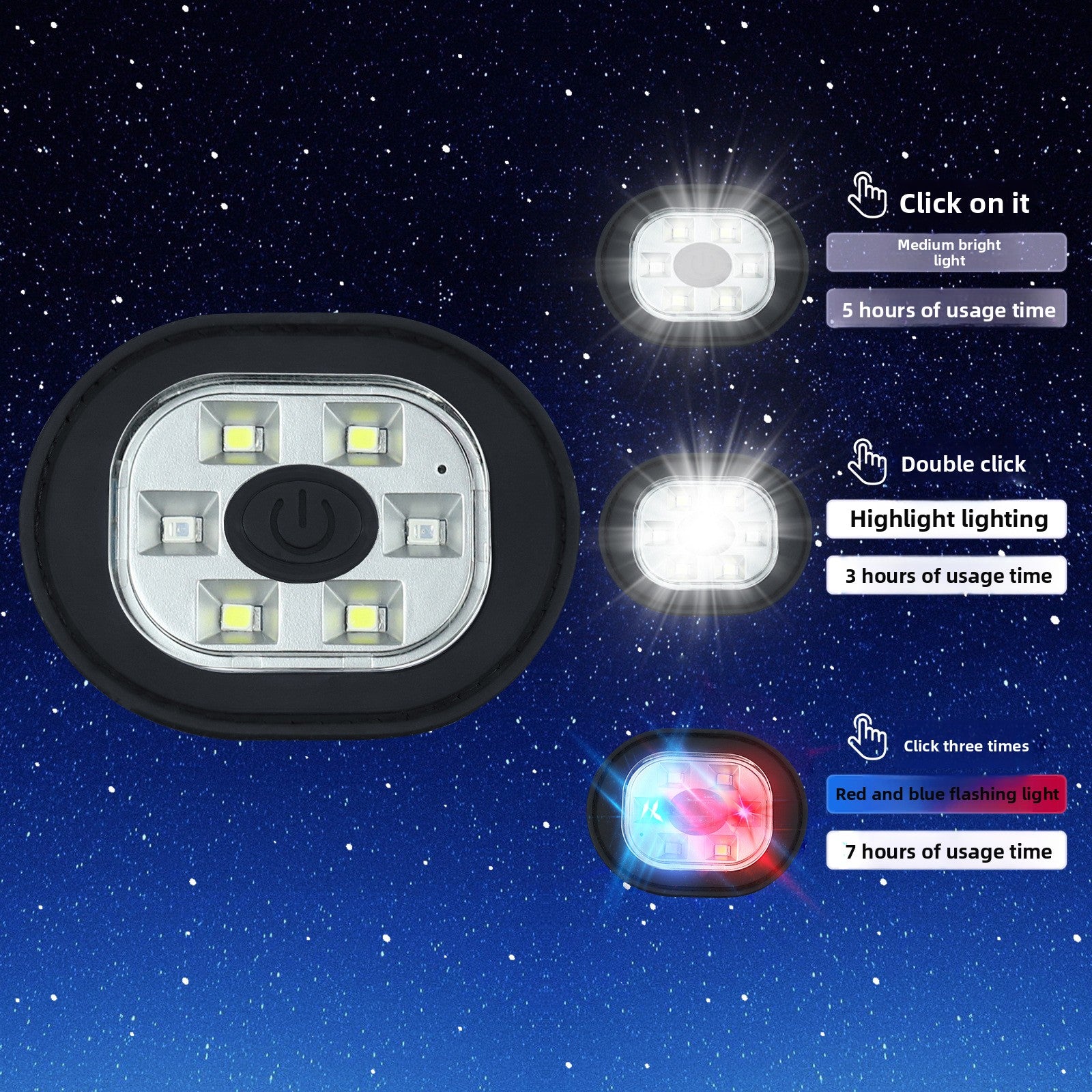 Bluetooth LED Light Up Hat with Removable Speakers