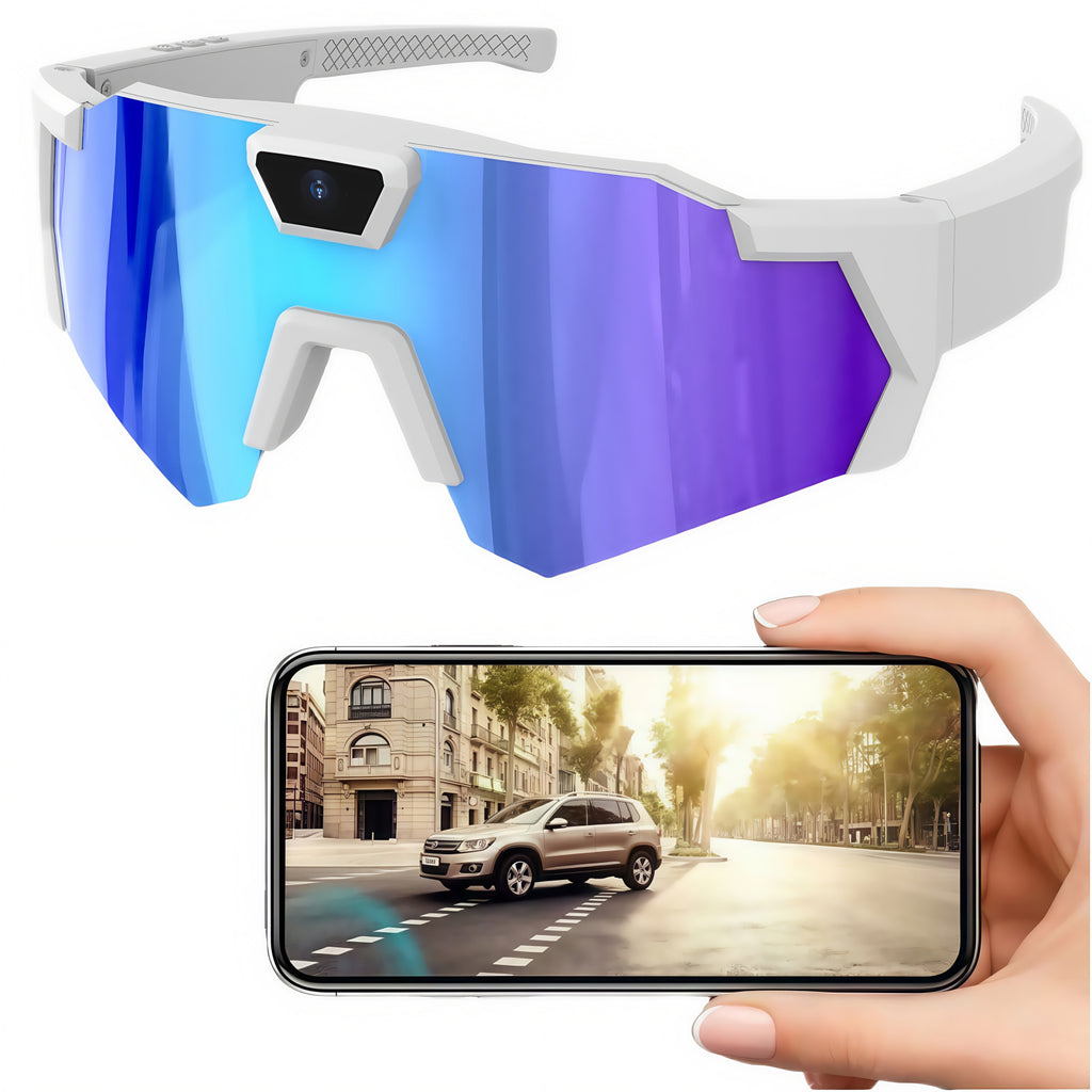 Sunglasses with camera for cycling