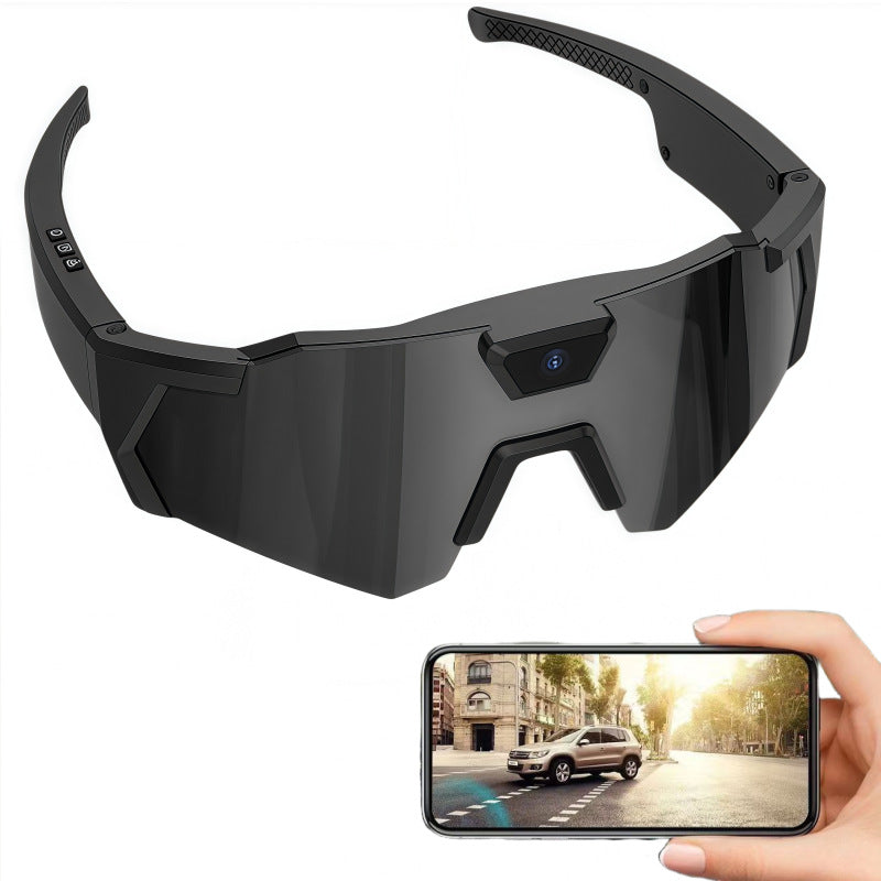 Sunglasses with camera for cycling