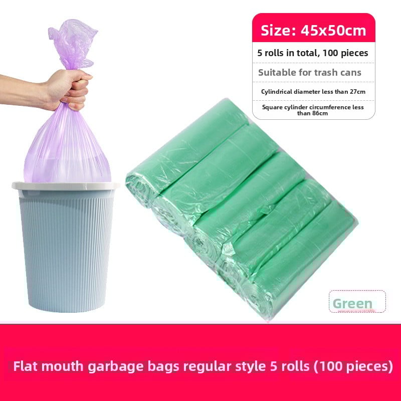 Disposable black plastic bags for household kitchens