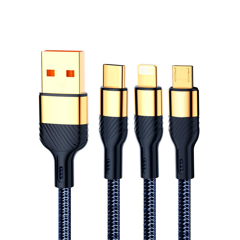 200W Triple Interface Fast Charging Data Cable