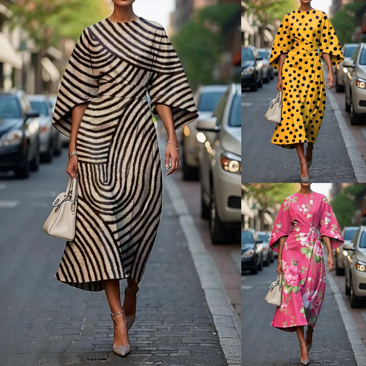 Printed elegant dress