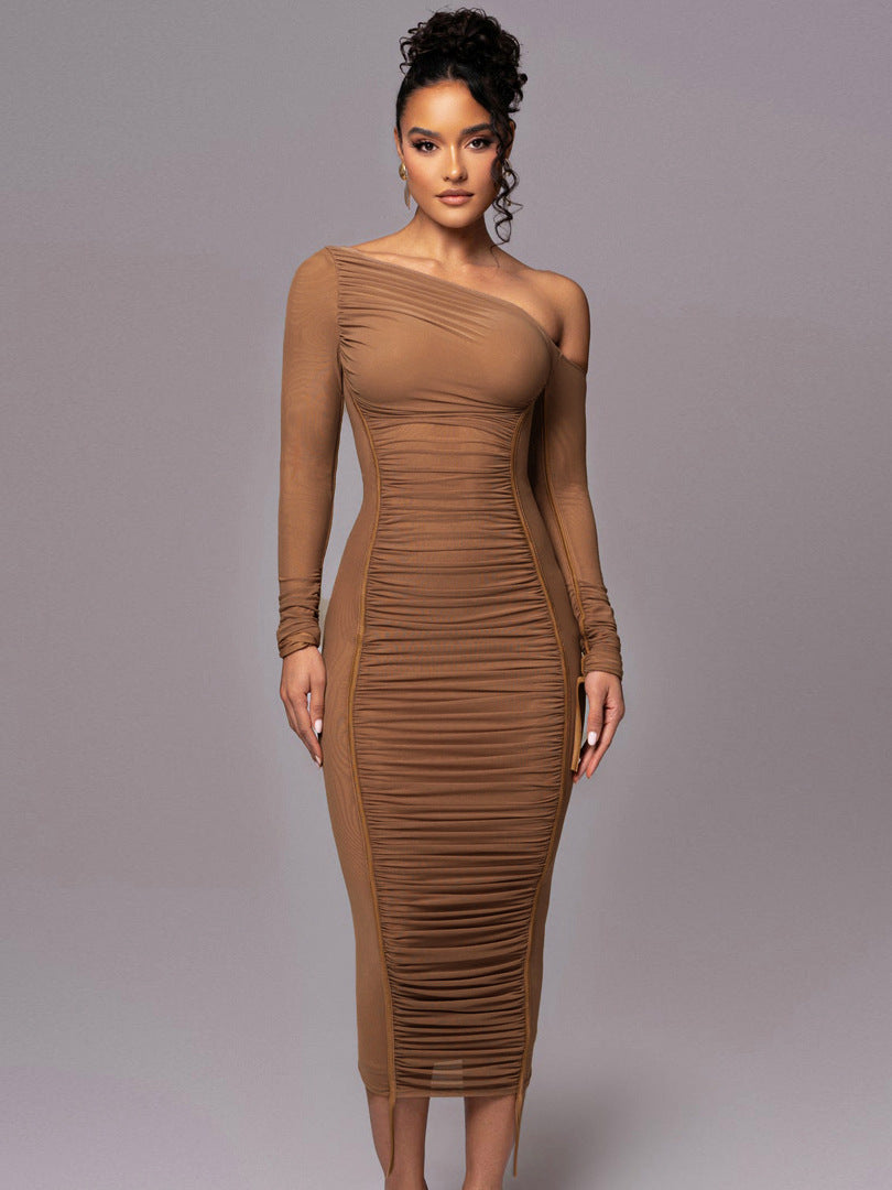 Womens Mesh Panel Bodycon Dress