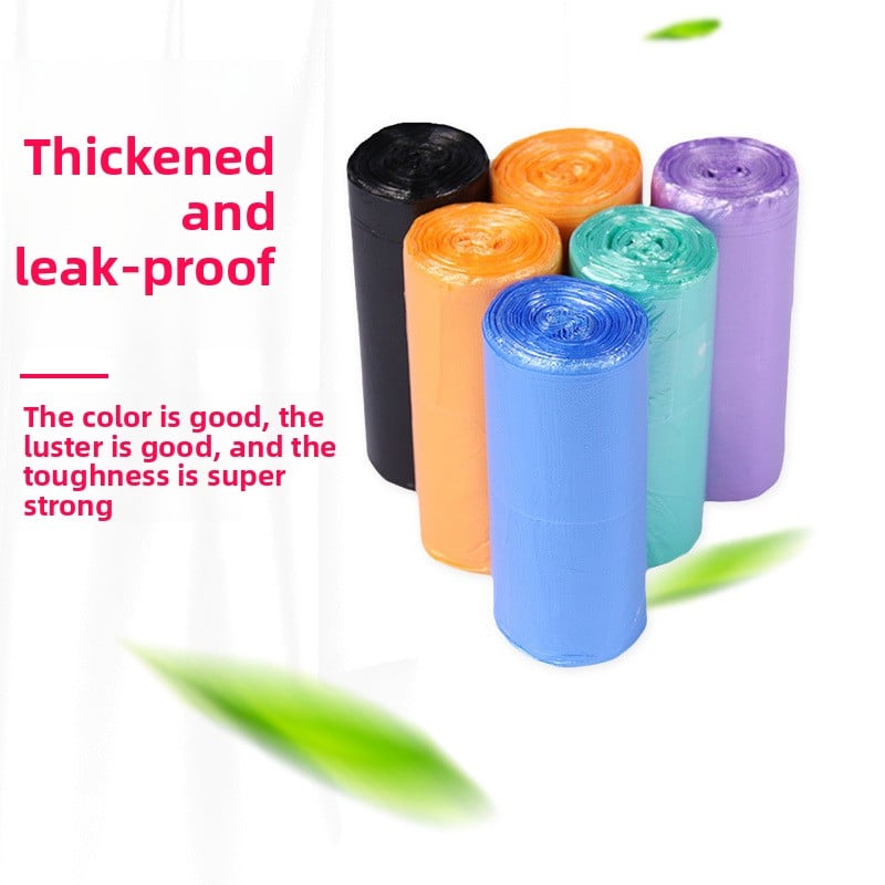 Disposable black plastic bags for household kitchens