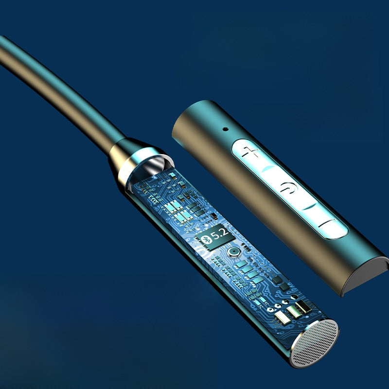 Neck-mounted sports headphones