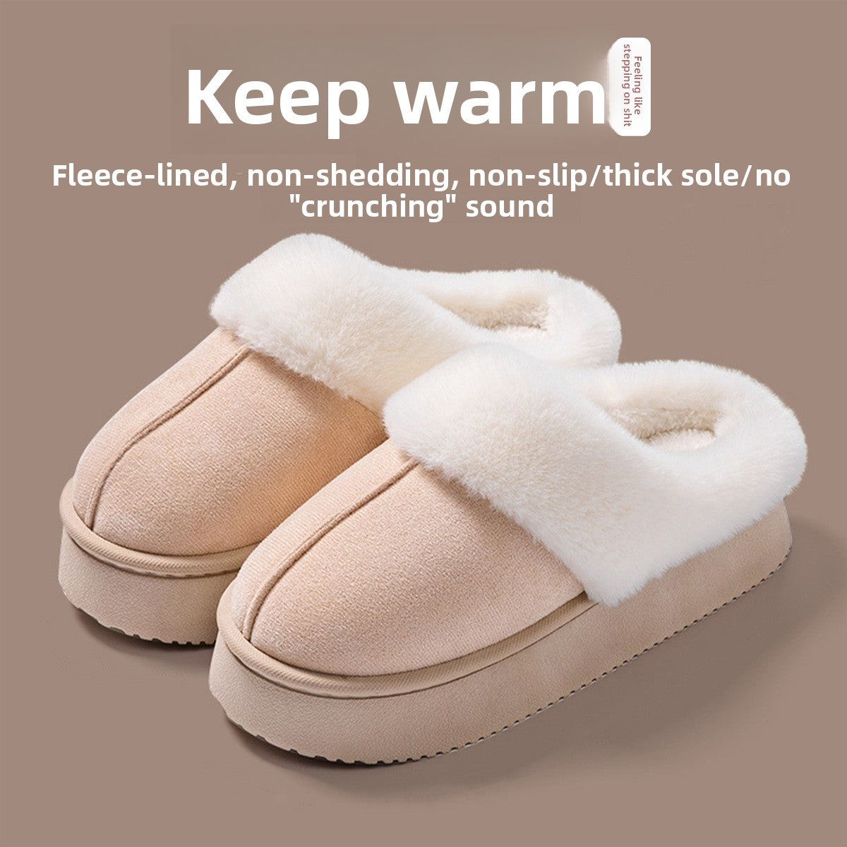 Thick-soled, non-slip, warm, and comfortable slippers