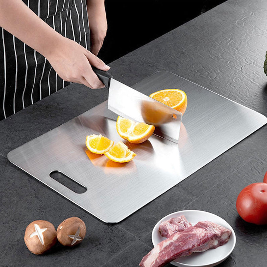 Cross-border Amazon Titanium Cutting Board Pure Titanium Household Medical Grade Cutting Board Anti-mildew Double-sided Cutting Board Titanium Cutting Board
