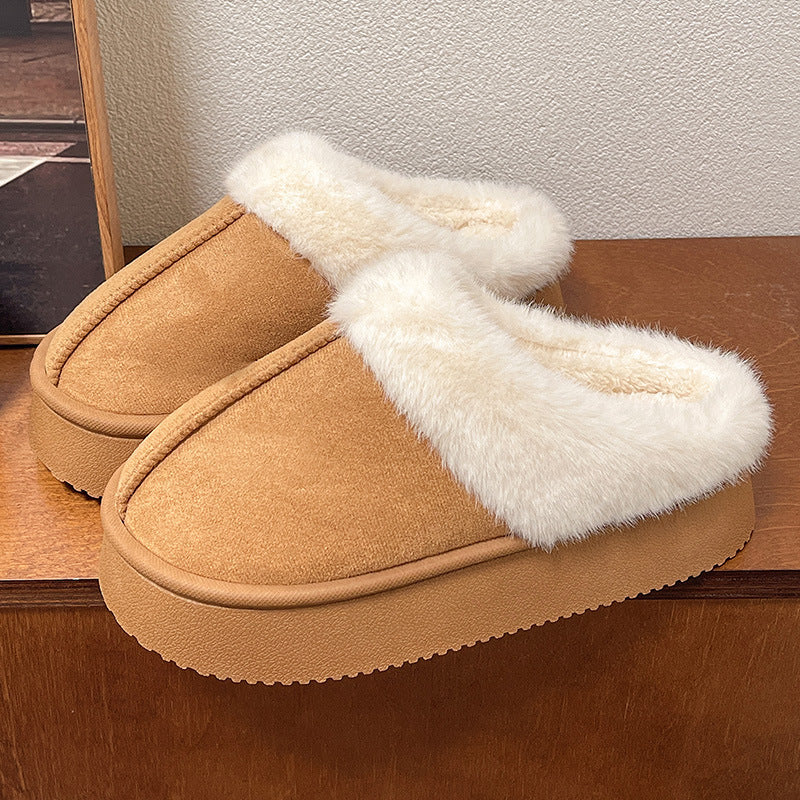 Thick-soled, non-slip, warm, and comfortable slippers