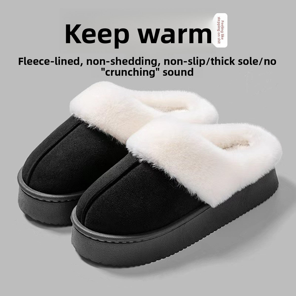 Thick-soled, non-slip, warm, and comfortable slippers
