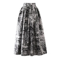 Retro jacquard half-length dress