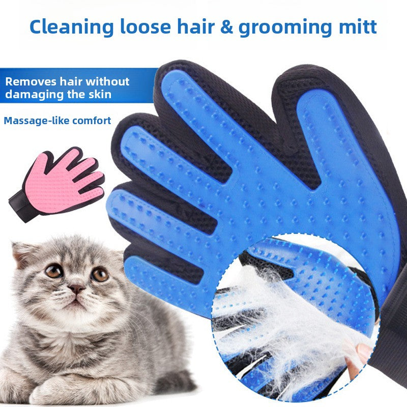 Cat petting gloves for pet cleaning
