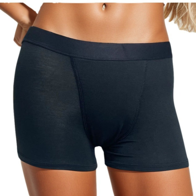Women's Absorbent Bamboo Fiber Menstrual Boxer Briefs
