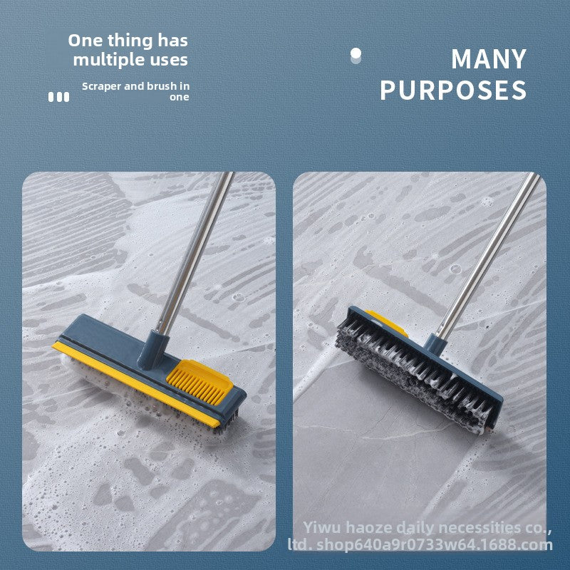 Long-handled stiff-haired brush