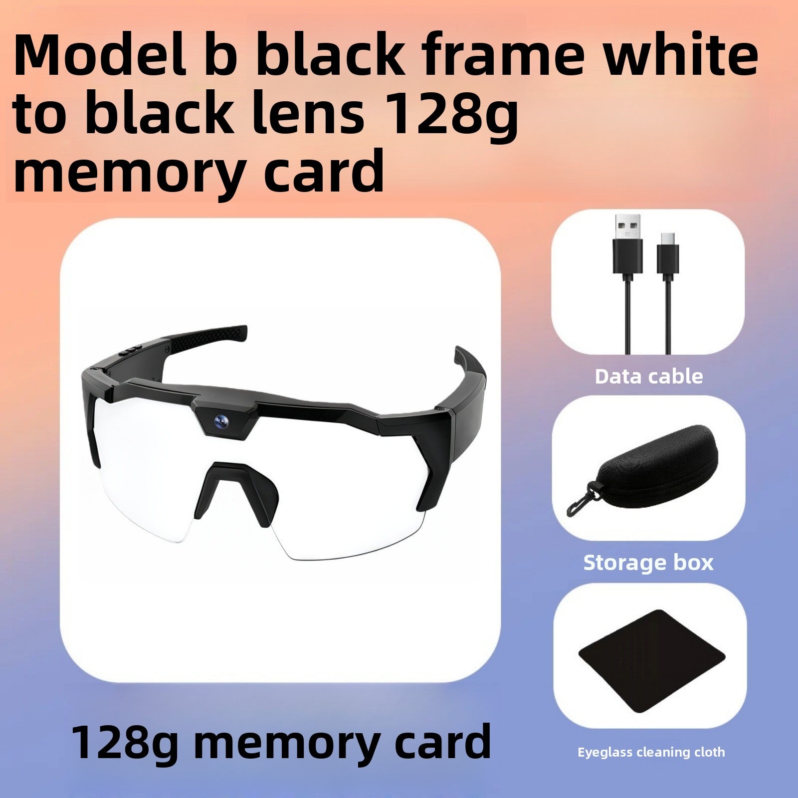 Sunglasses with camera for cycling