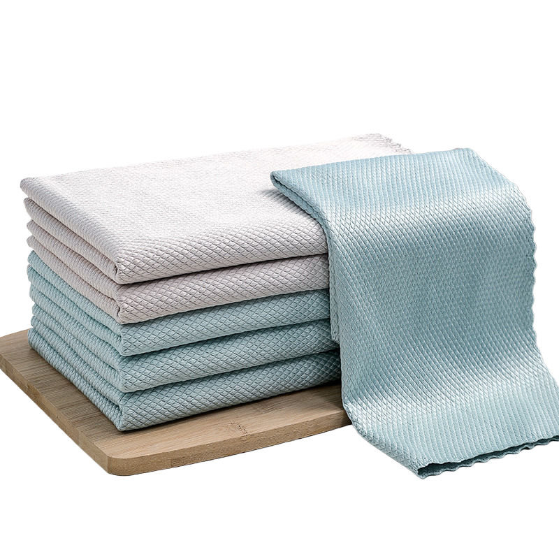 Household cleaning fish scale cloth