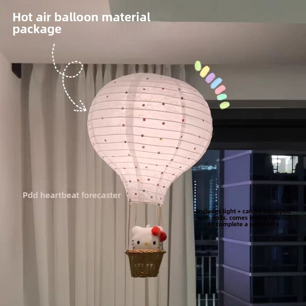 Handmade Hot Air Balloon Decoration Kit with Lights