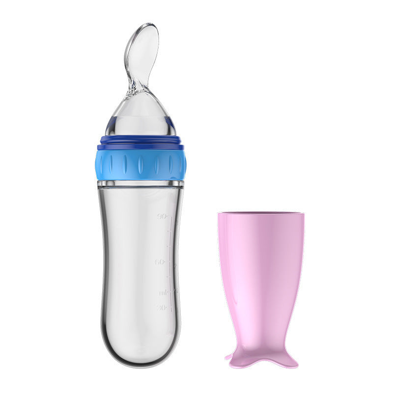 ?MOQ?5? Silicone baby food feeding bottle