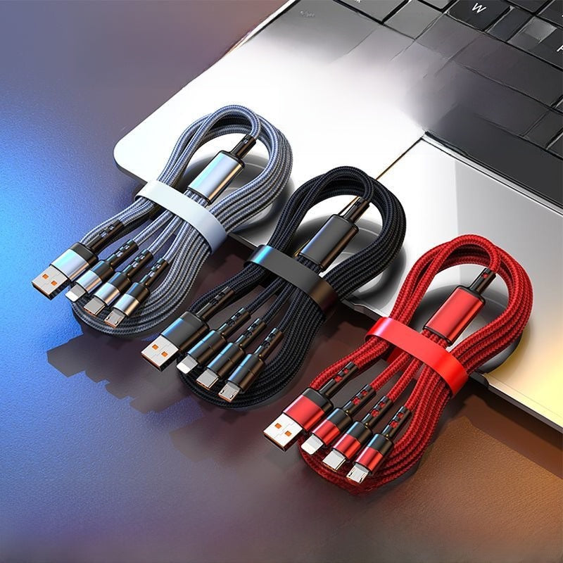 200W Triple Interface Fast Charging Data Cable