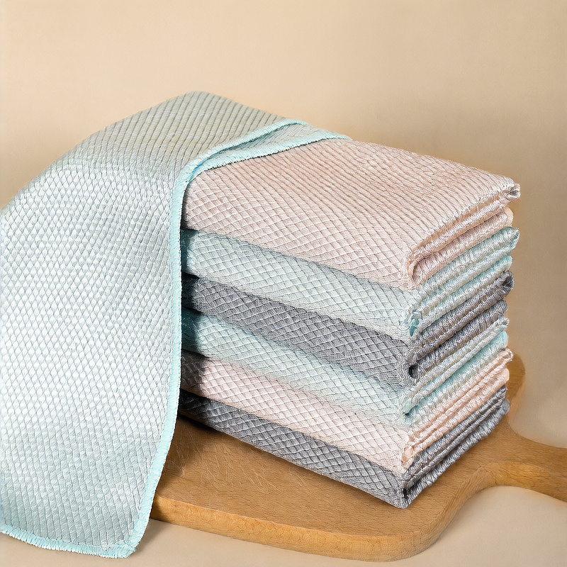 Household cleaning fish scale cloth