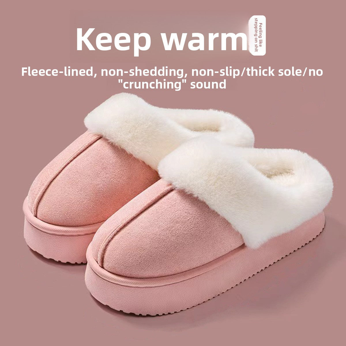 Thick-soled, non-slip, warm, and comfortable slippers