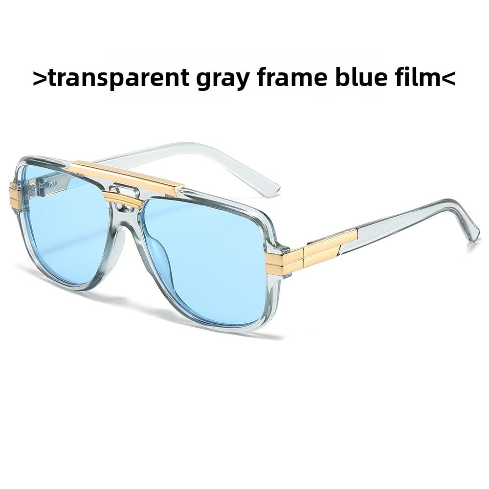 Retro Square Polarized Sunglasses Metal Frame