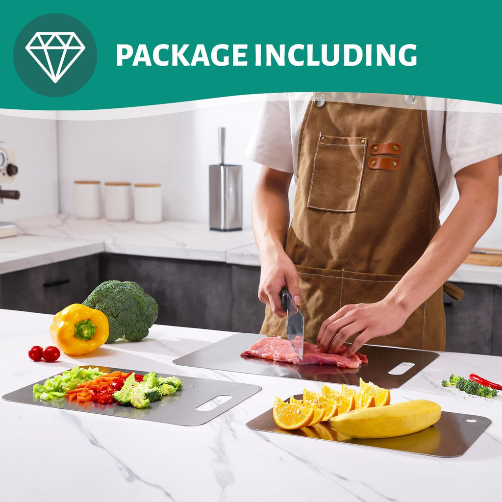 Cross-border Amazon Titanium Cutting Board Pure Titanium Household Medical Grade Cutting Board Anti-mildew Double-sided Cutting Board Titanium Cutting Board