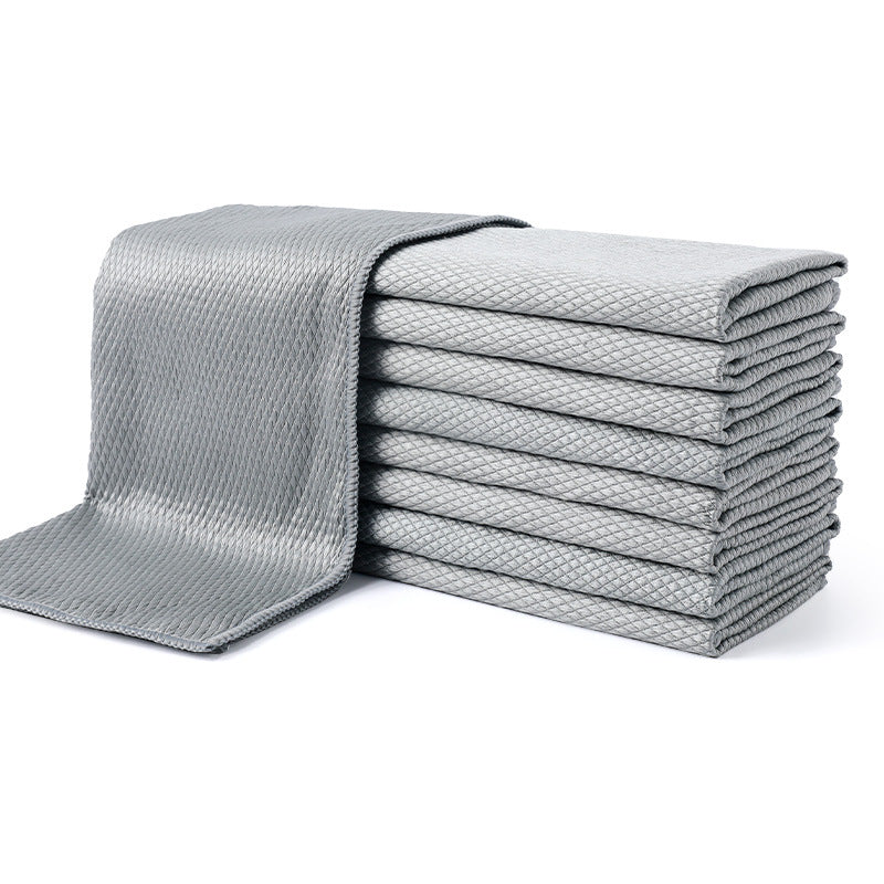 Household cleaning fish scale cloth