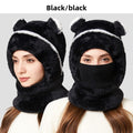 Warm Knitted Hat Scarf Mask Set