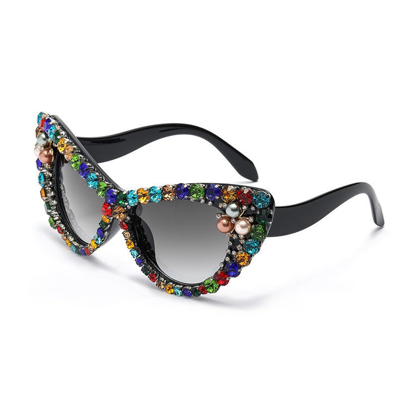 Fashion Cat Eye Rhinestone Sunglasses
