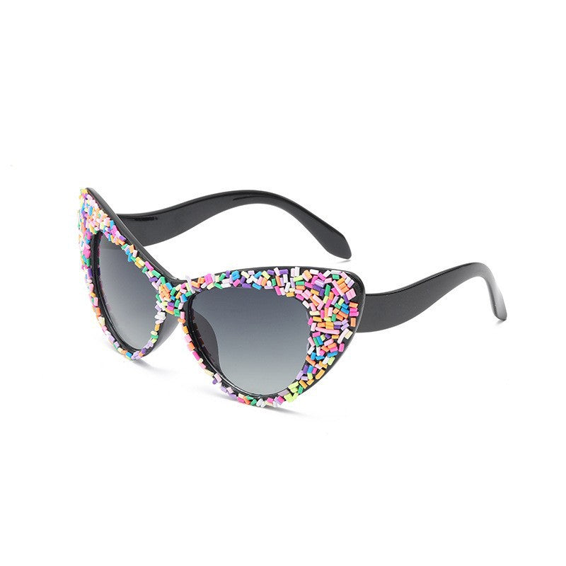 Fashion Cat Eye Rhinestone Sunglasses