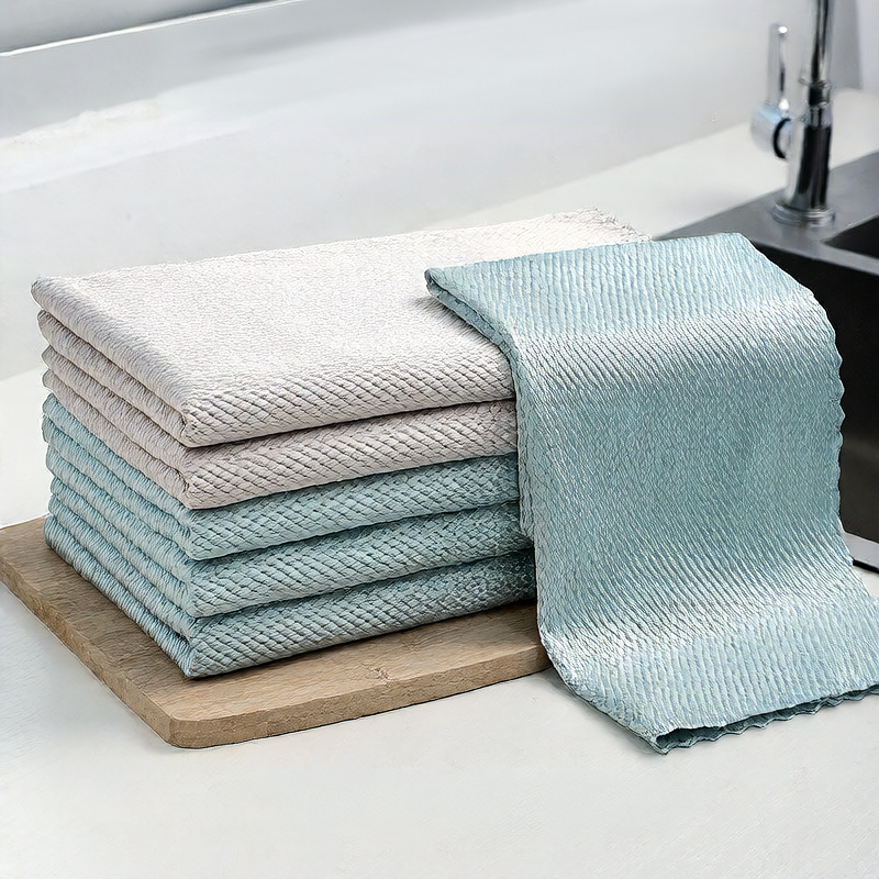 Household cleaning fish scale cloth