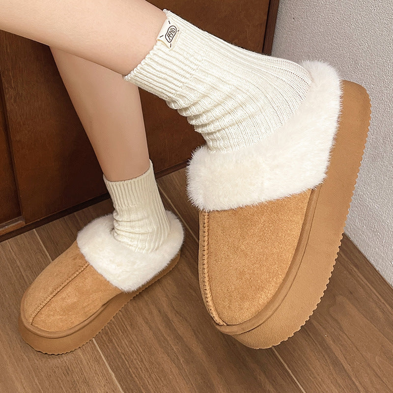 Thick-soled, non-slip, warm, and comfortable slippers