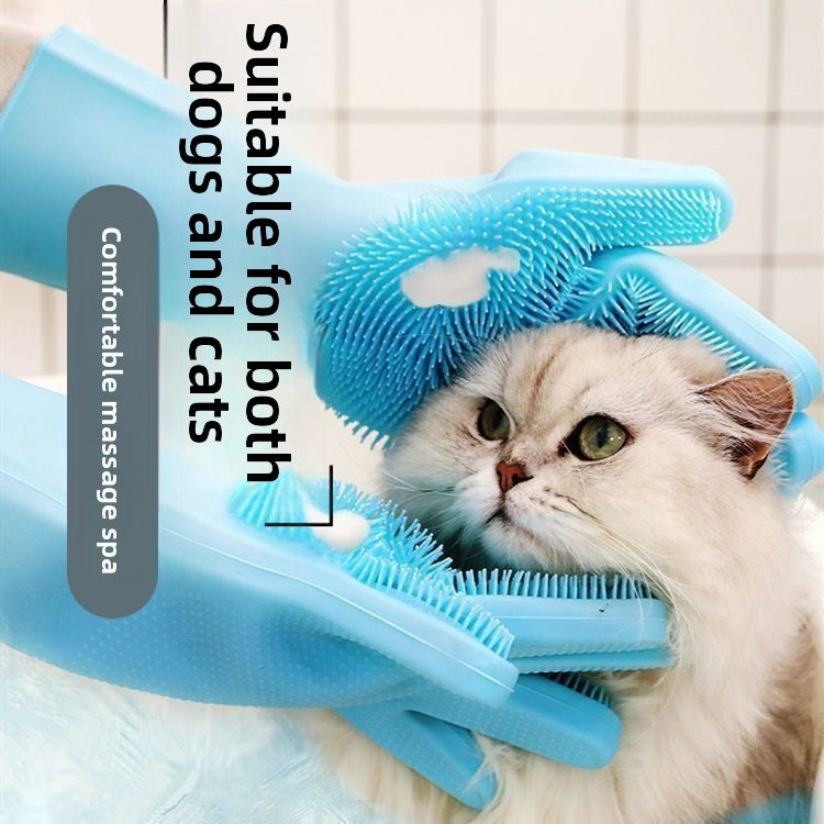Pet bath gloves