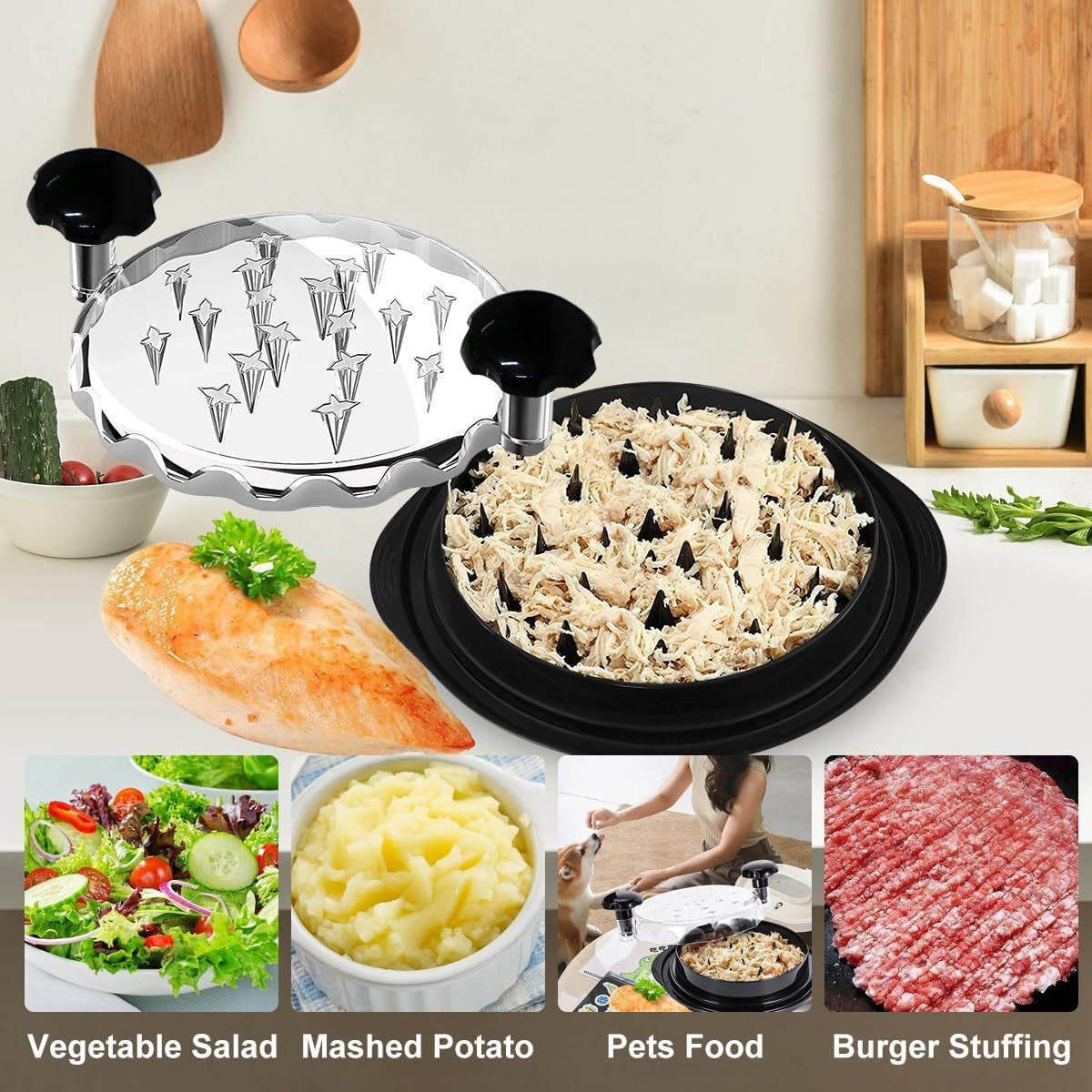 Multifunctional household meat slicer and grinder