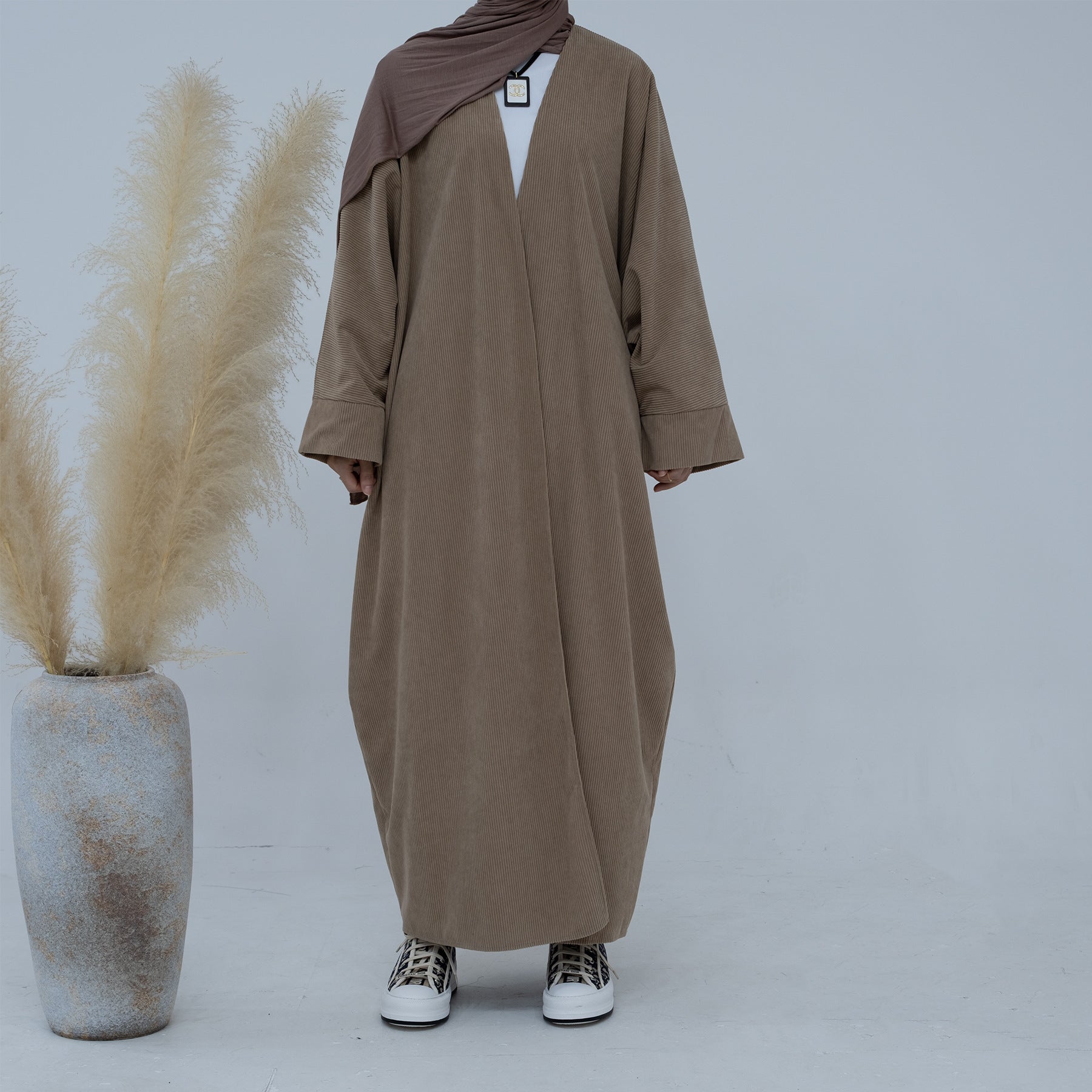 Womens Corduroy Cardigan Dress