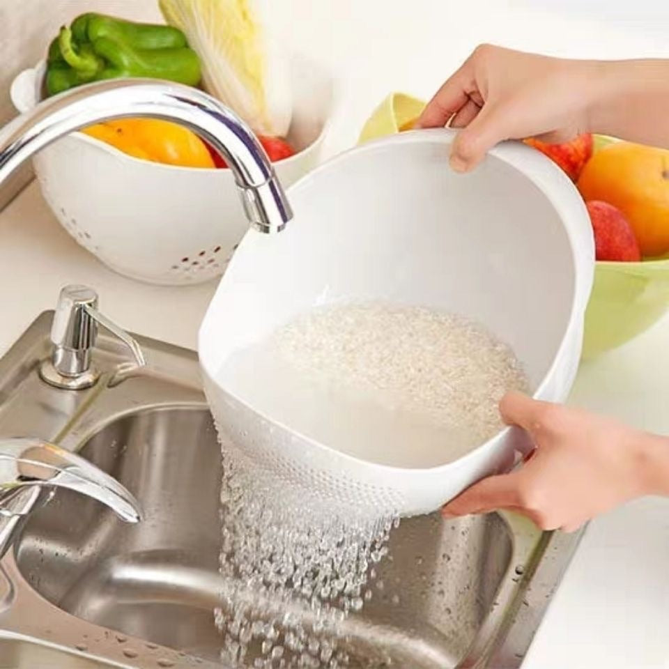 Household rice washing sieve