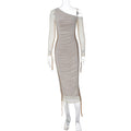 Womens Mesh Panel Bodycon Dress